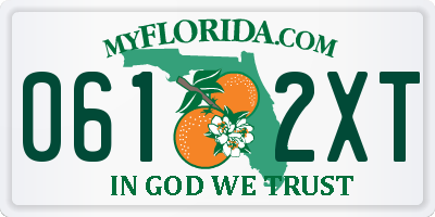 FL license plate 0612XT