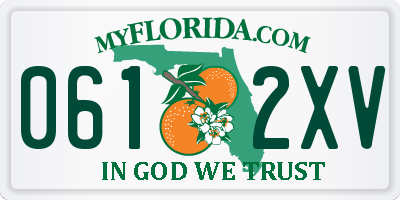 FL license plate 0612XV
