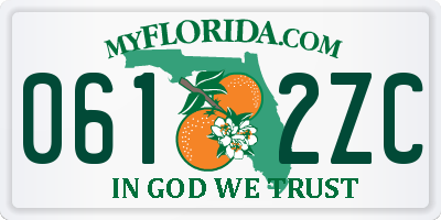 FL license plate 0612ZC
