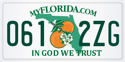 FL license plate 0612ZG
