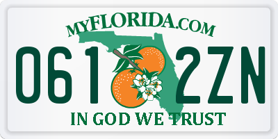 FL license plate 0612ZN