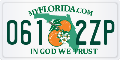 FL license plate 0612ZP