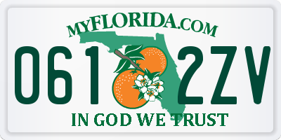 FL license plate 0612ZV