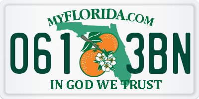FL license plate 0613BN