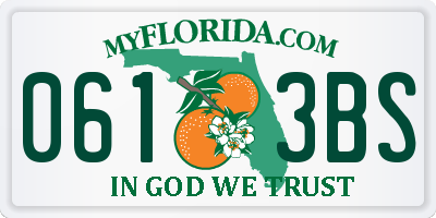 FL license plate 0613BS