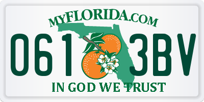 FL license plate 0613BV