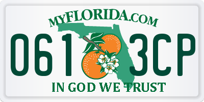 FL license plate 0613CP