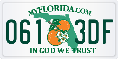 FL license plate 0613DF