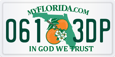 FL license plate 0613DP