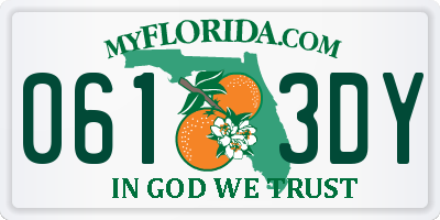 FL license plate 0613DY