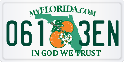 FL license plate 0613EN