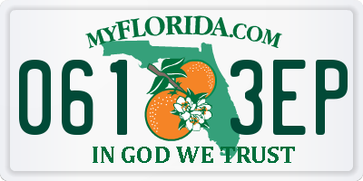 FL license plate 0613EP