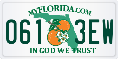 FL license plate 0613EW