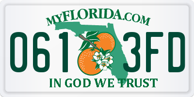 FL license plate 0613FD