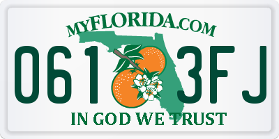 FL license plate 0613FJ
