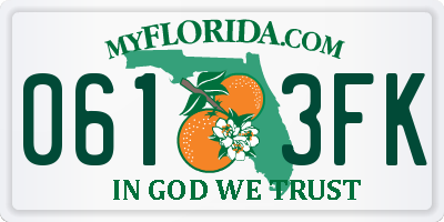 FL license plate 0613FK