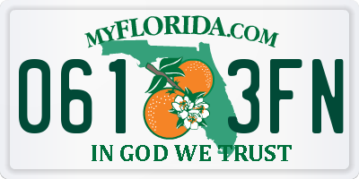 FL license plate 0613FN
