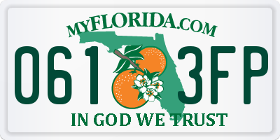 FL license plate 0613FP
