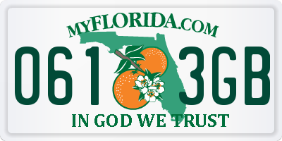 FL license plate 0613GB