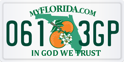FL license plate 0613GP