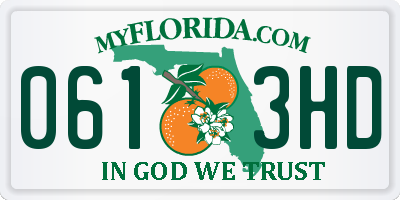 FL license plate 0613HD