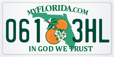 FL license plate 0613HL