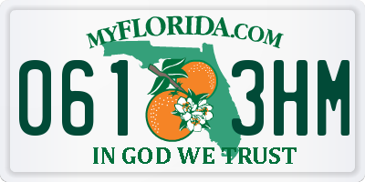 FL license plate 0613HM