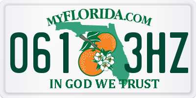 FL license plate 0613HZ