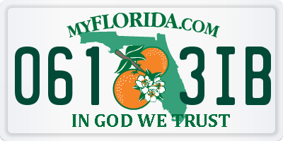 FL license plate 0613IB