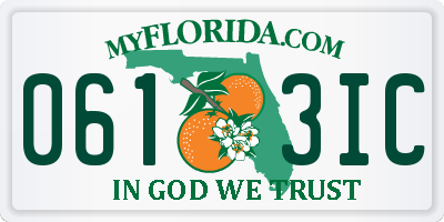 FL license plate 0613IC