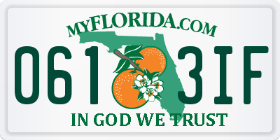 FL license plate 0613IF