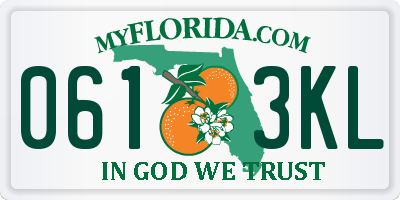 FL license plate 0613KL
