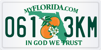 FL license plate 0613KM