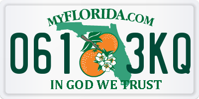 FL license plate 0613KQ