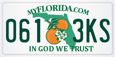 FL license plate 0613KS
