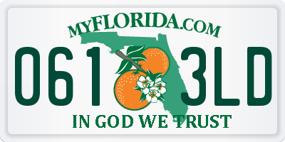 FL license plate 0613LD