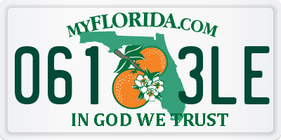 FL license plate 0613LE