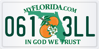 FL license plate 0613LL