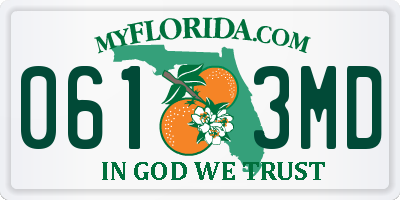 FL license plate 0613MD