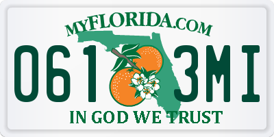 FL license plate 0613MI