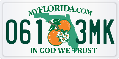 FL license plate 0613MK