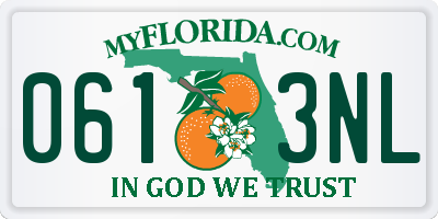 FL license plate 0613NL