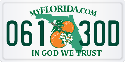 FL license plate 0613OD