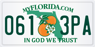 FL license plate 0613PA