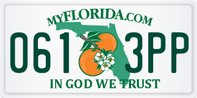 FL license plate 0613PP