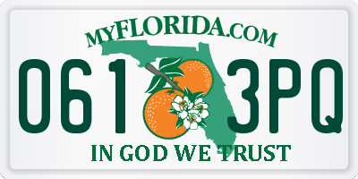 FL license plate 0613PQ