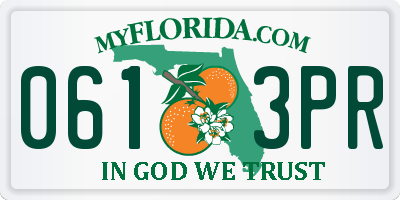 FL license plate 0613PR