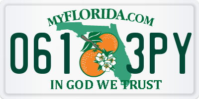 FL license plate 0613PY