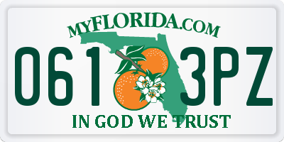 FL license plate 0613PZ