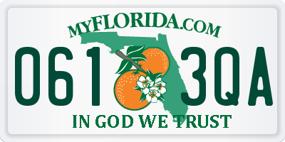 FL license plate 0613QA